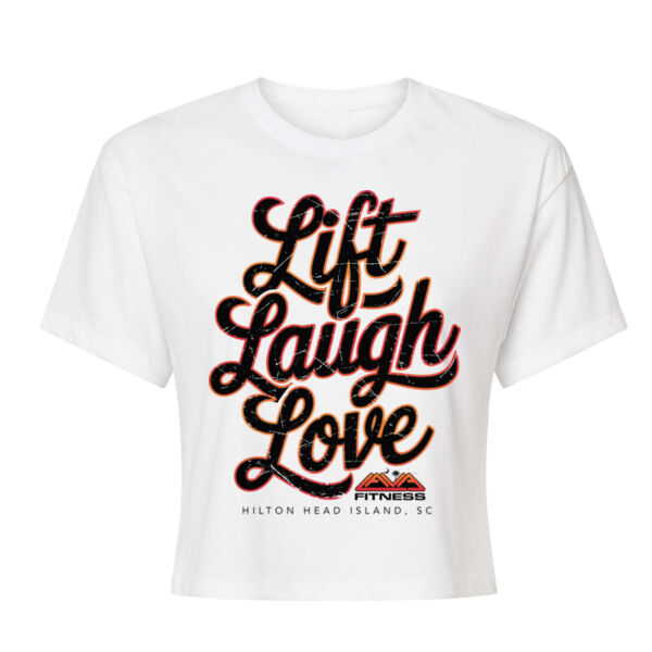 LIFT LAUGH LOVE - WOMEN'S CROP T-SHIRT - $H7W2KN$ Thumbnail